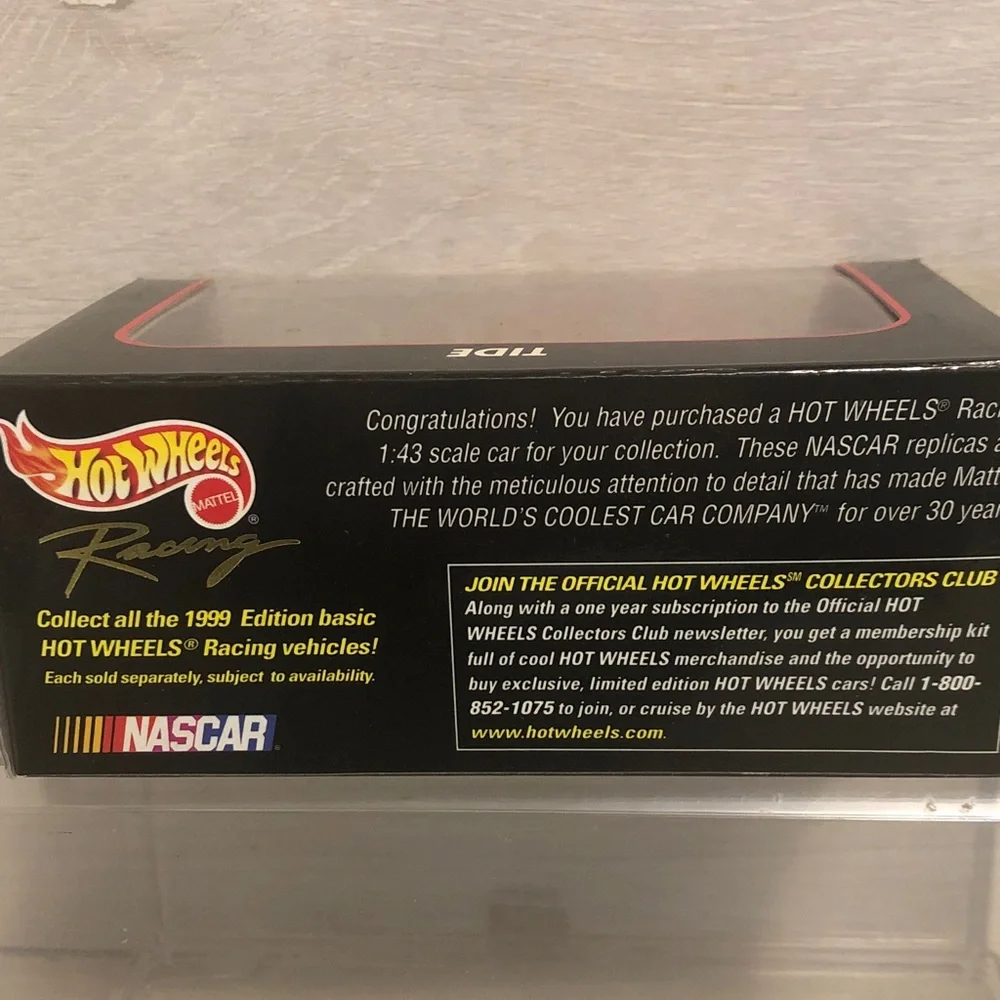 Vintage 1998 Hot Wheels NASCAR Racing Tide Die Cast Ricky Rudd #10 Car NIB NEW
